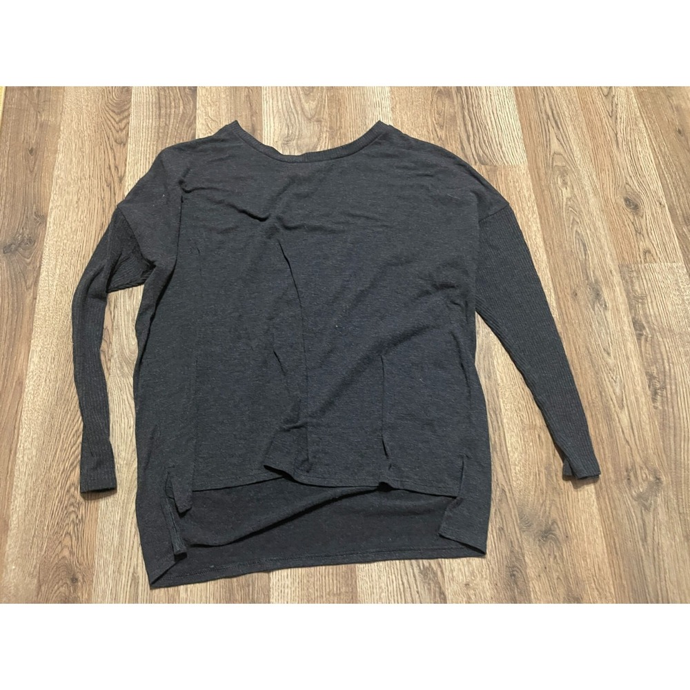 Joyspun Shirt, Women's Size Small, Gray, Long Sleeve, Round Neck